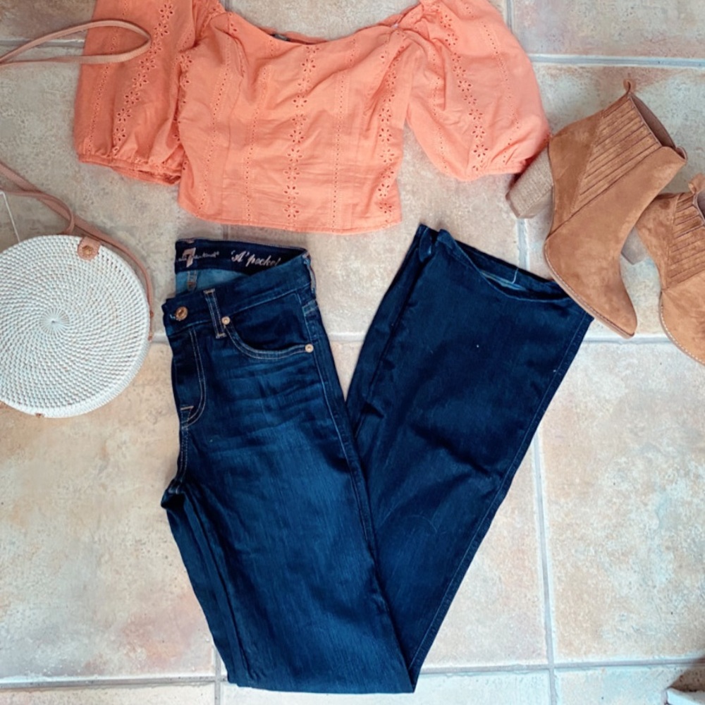 7 for all mankind high rise flare jean 26
